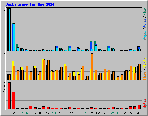 Daily usage for May 2024