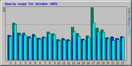 Hourly usage for October 2025