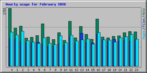 Hourly usage for February 2026