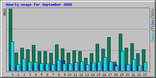 Hourly usage for September 2026